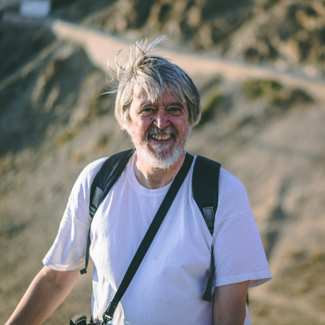 elderly man smiling