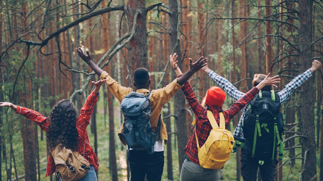 young activists in forest