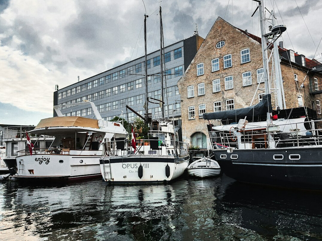 fisherman at danish harbor